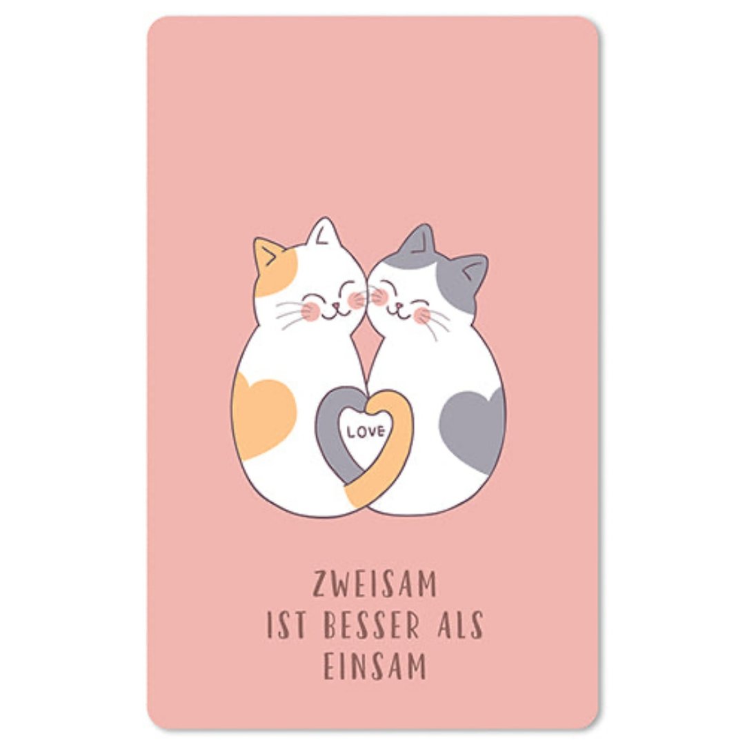Lunacard Mini Postkarte Zweisam